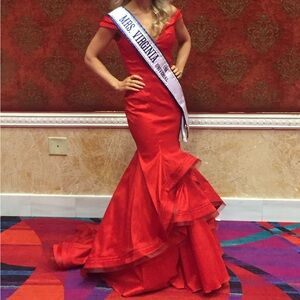 MAC DUGGAL 48189R Stunning Red Mermaid Dress